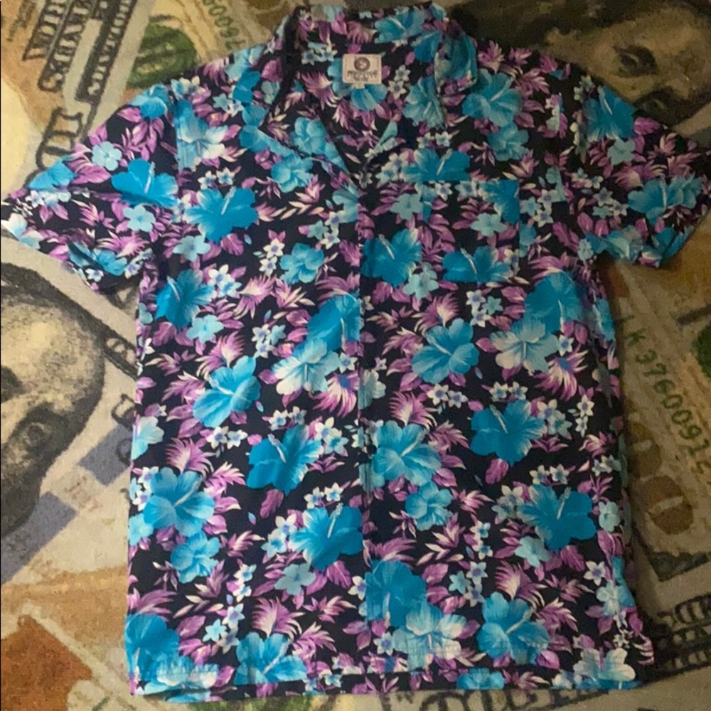 Purple and blue Hawaiian Shirt
